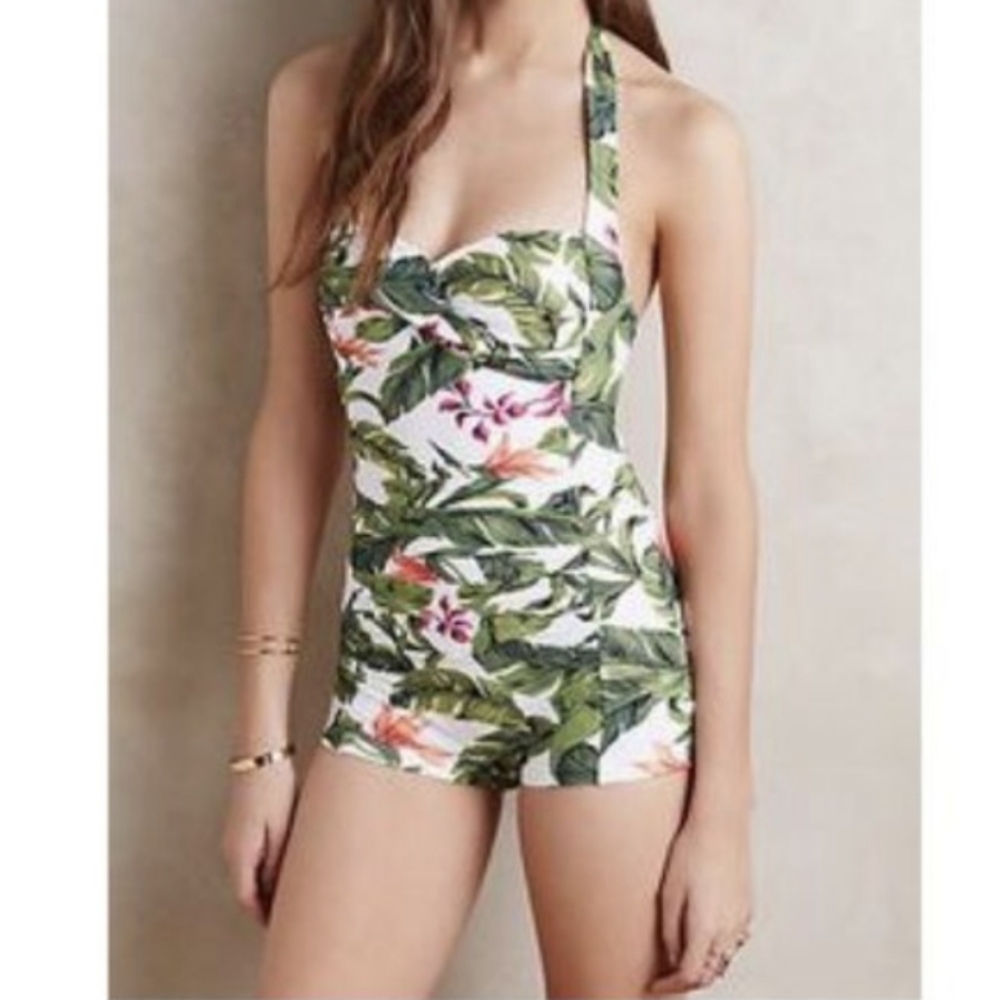 Seafolly boyleg maillot in jungle print
